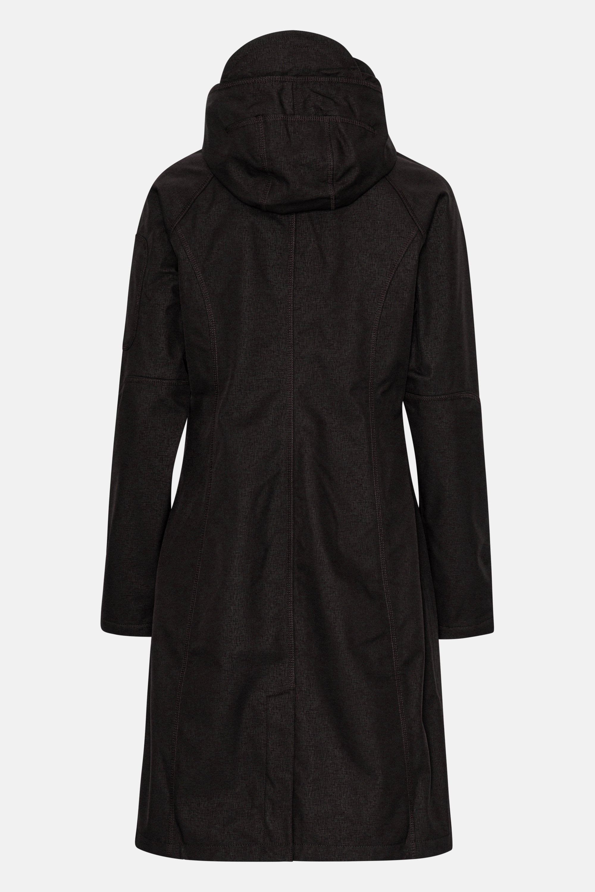Long Softshell Raincoat - Black